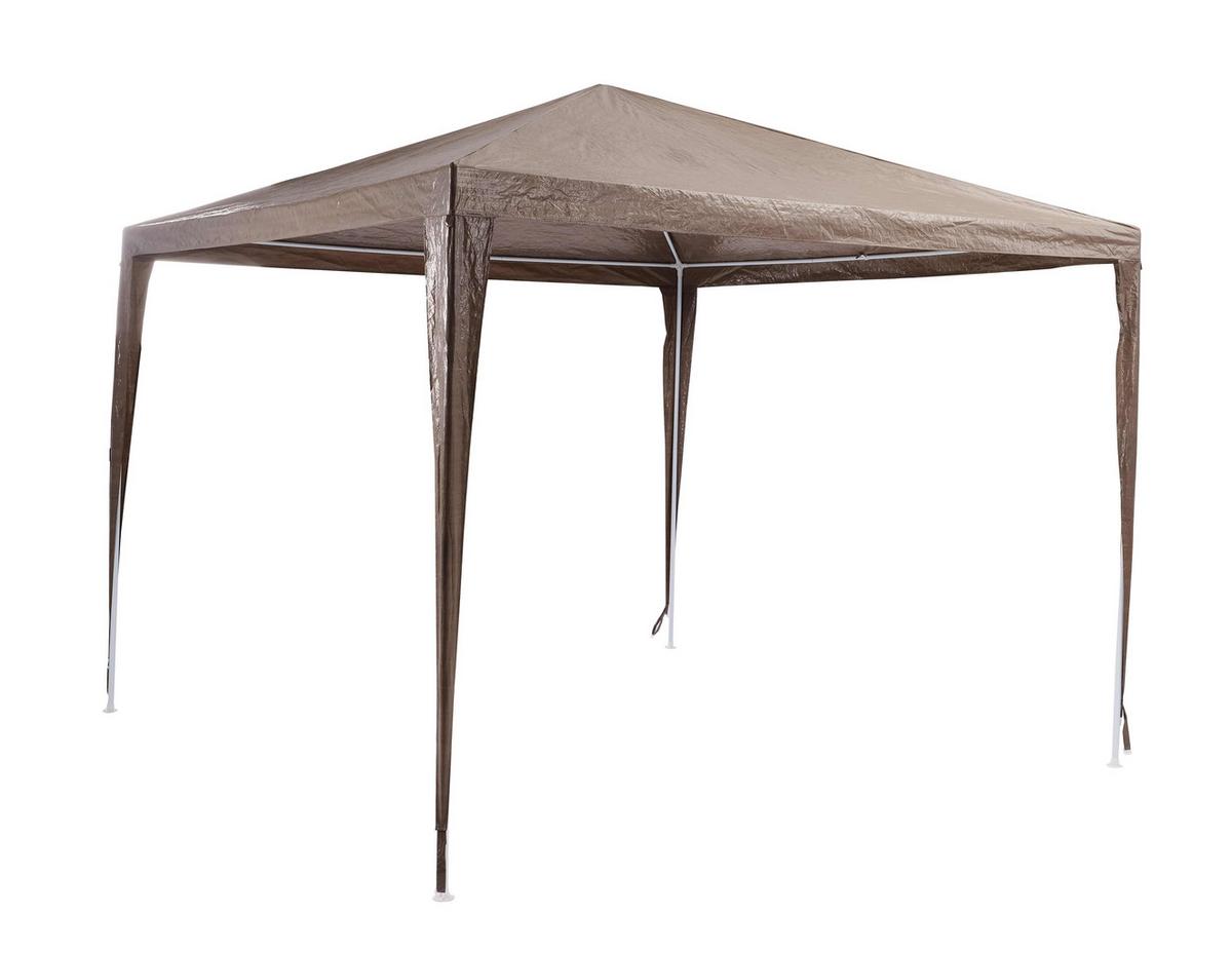 Pavillon Lui Dunkelgrau - Taupe/Weiss, Basics, Textil (300/245/300cm)