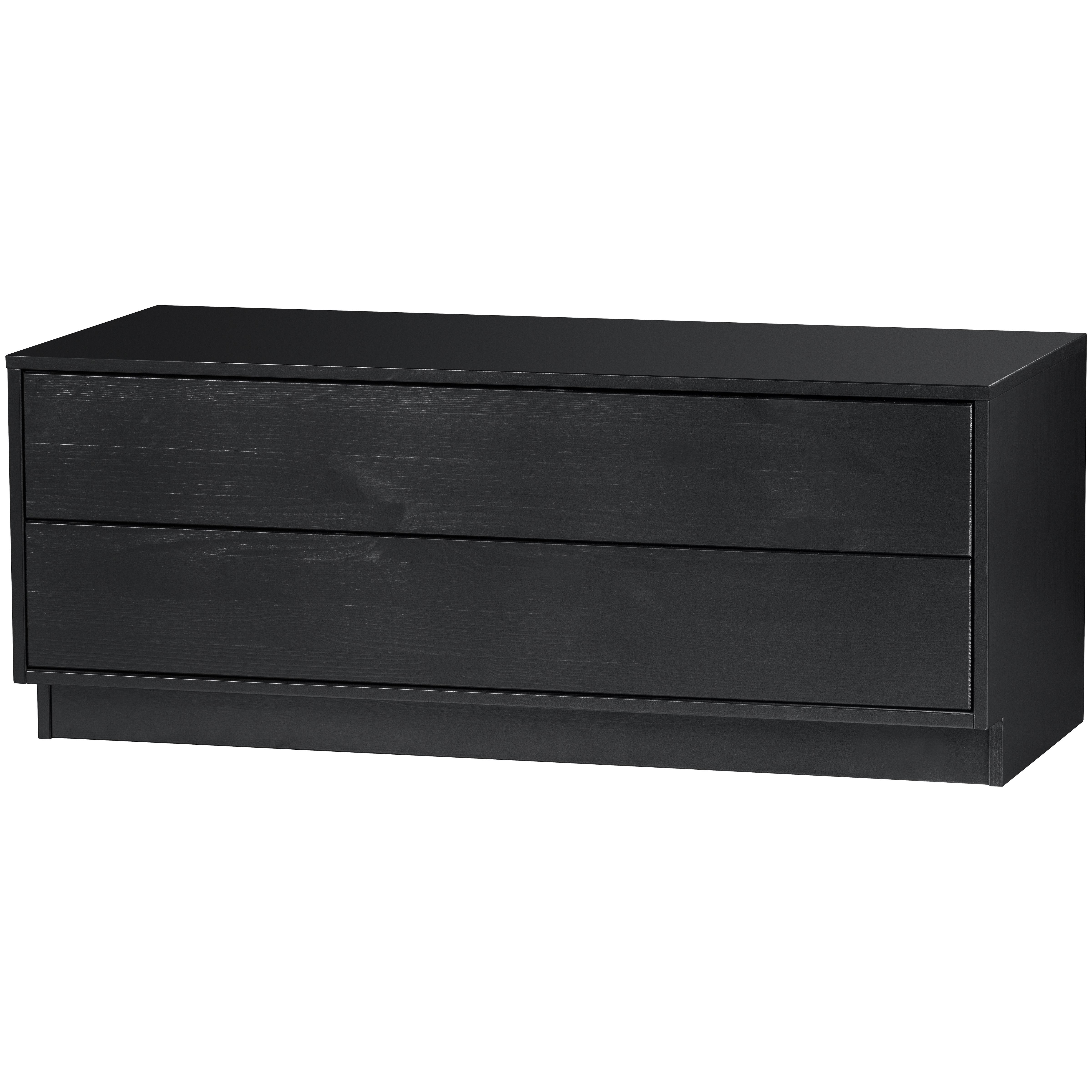 Lowboard Finca Schwarz - Schwarz, Design, Holz (100/40/40cm) - Livetastic