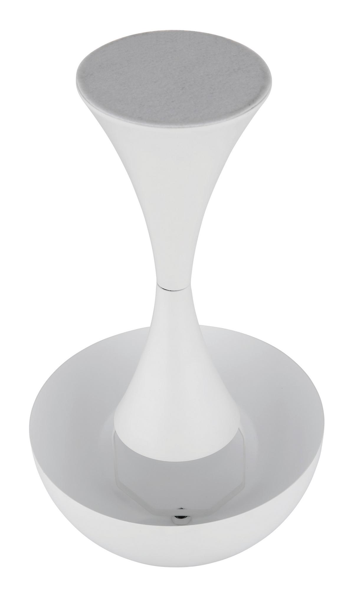 TISCHLEUCHTE 21028W - Weiss, Design, Kunststoff/Metall (20/36,1cm) - Globo