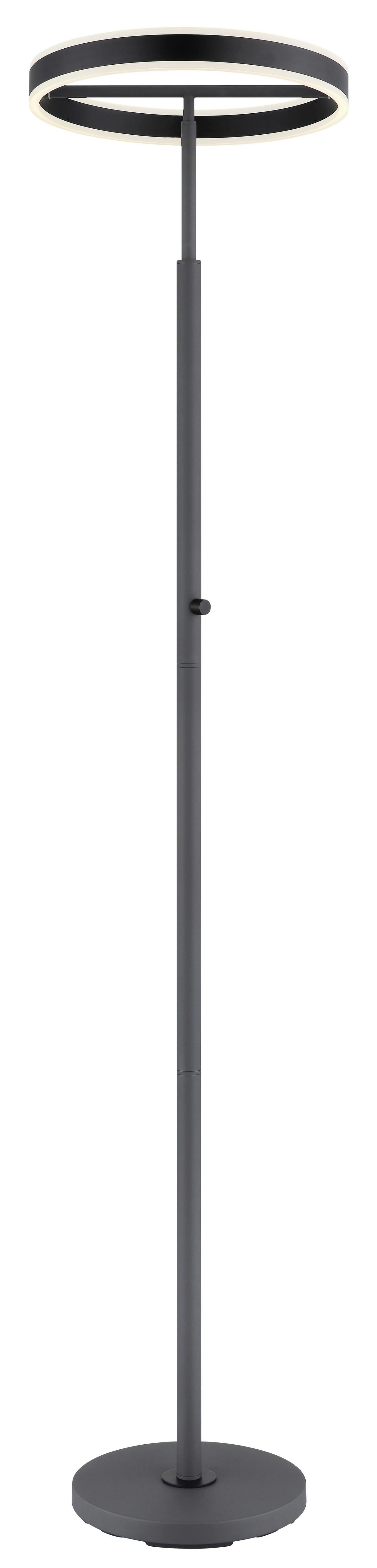 Led Podna Svjetiljaka Emanuel - bijela/crna, Design, metal/plastika (40/181cm) - Globo