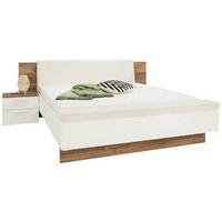 Bettanlage in Eichefarben ca.180x200cm - Weiss/Eichefarben, Konventionell, Holzwerkstoff (180/200cm) - Premium Living