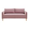 Sofa Livia Rosa Samt - Rosa/Naturfarben, MODERN, Holz/Textil (176/78/76cm) - Bessagi Home