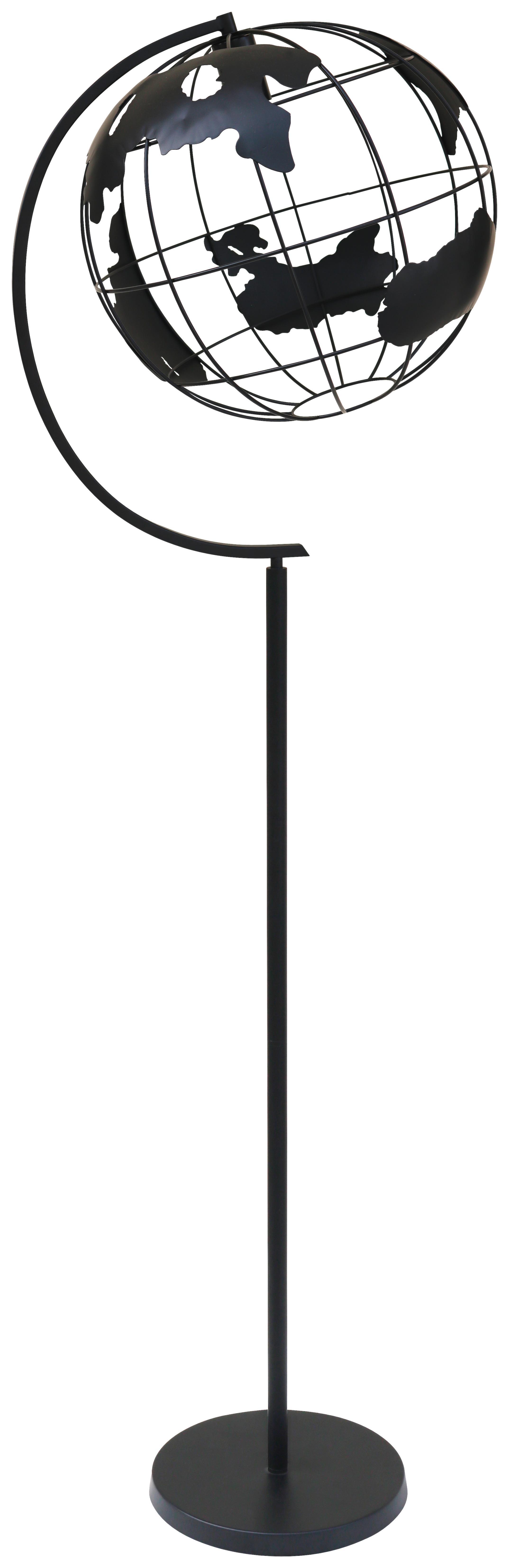 Stehleuchte Fynn max. 40 Watt - Schwarz, ROMANTIK / LANDHAUS, Metall (18/159cm) - Premium Living