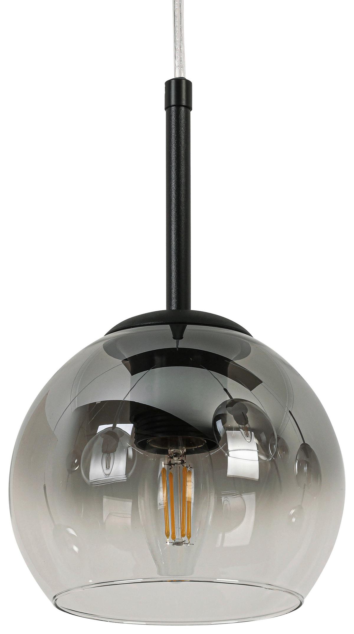 LAMPA WISZĄCA VICTORIA - czarny/kolor chromowy, Trend, tworzywo sztuczne/metal (110/31/120cm) - Novel