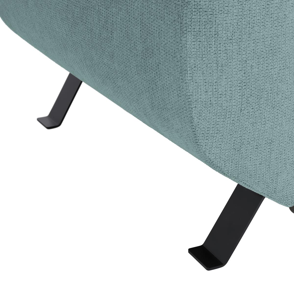 Kutna Garnitura Raven - boje petroleja/crna, Moderno, tekstil/metal (257/198cm) - Modern Living
