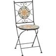 Gartenstuhl Luca - Schwarz/Orange, MODERN, Stein/Metall (38/92/46cm) - MÖMAX modern living
