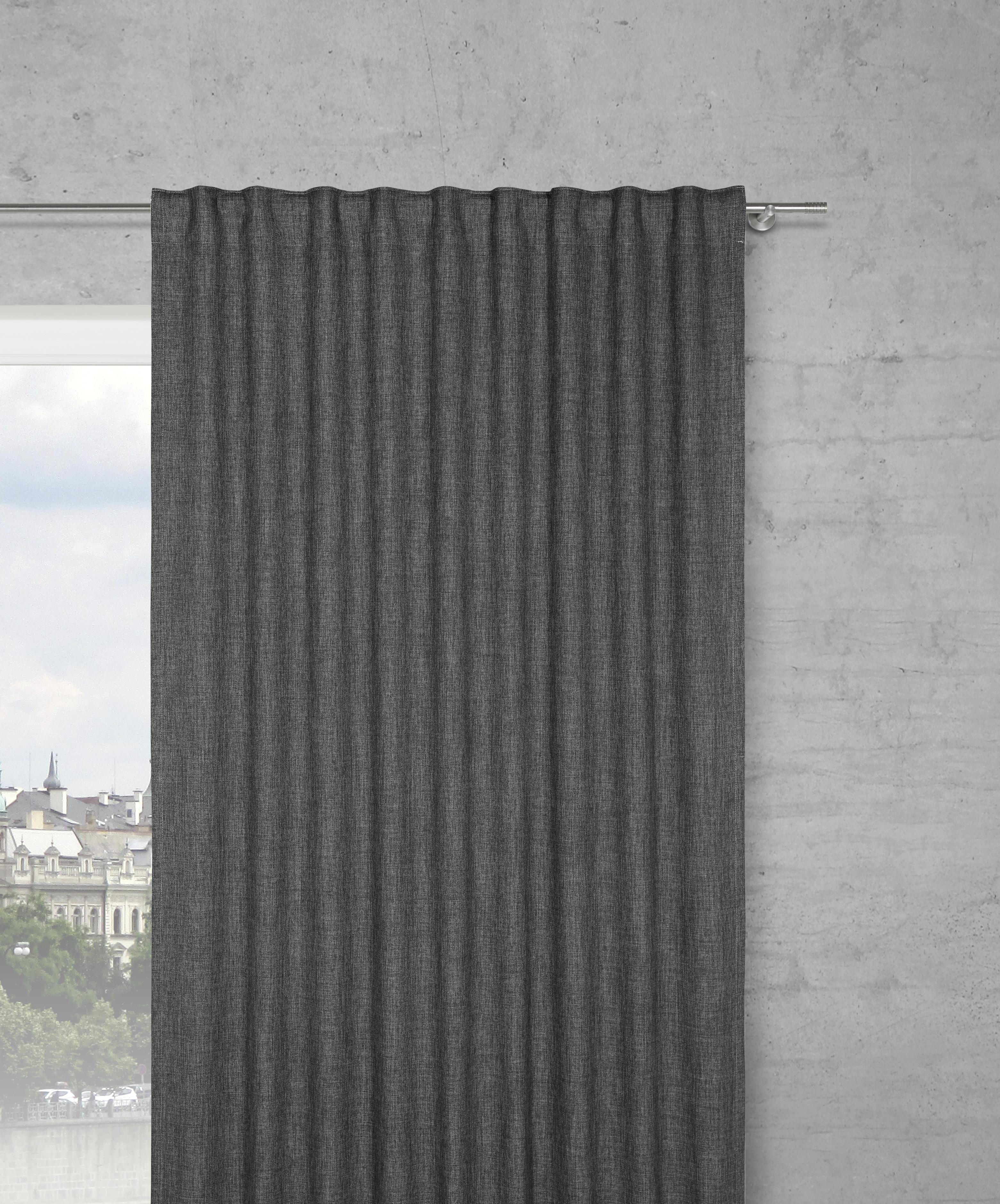 Készfüggöny Leo 135/255 - szürke, textil (135/255cm) - Premium Living
