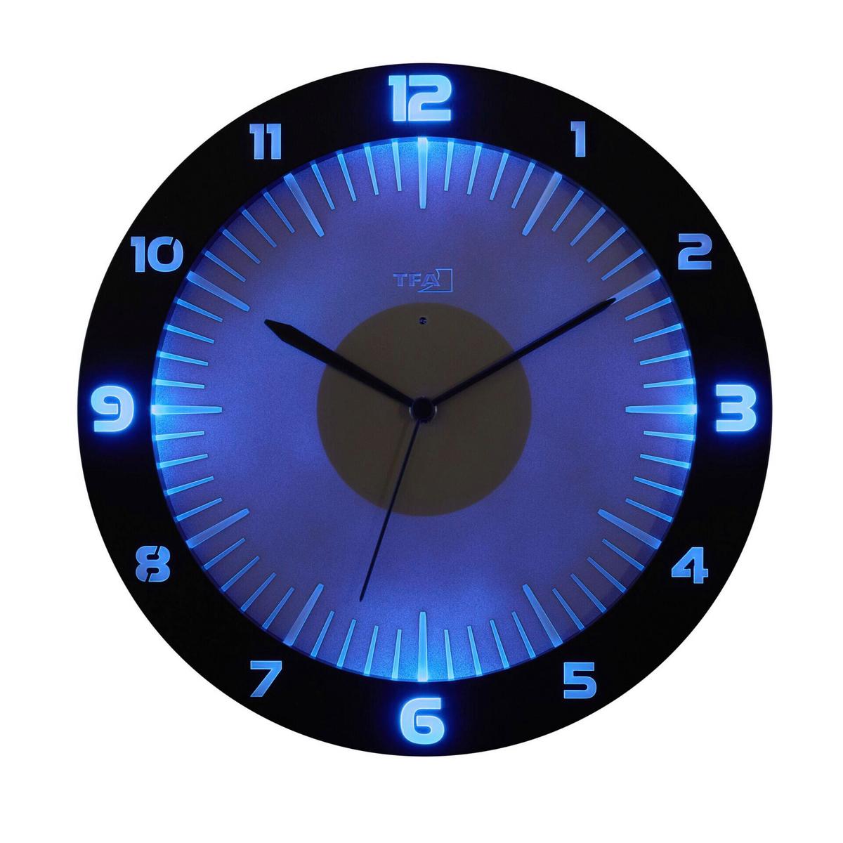 FUNKUHR LUMOCLOCK GRAU/WEIß - Schwarz, Basics, Kunststoff (30,3/4,5/30,3cm)