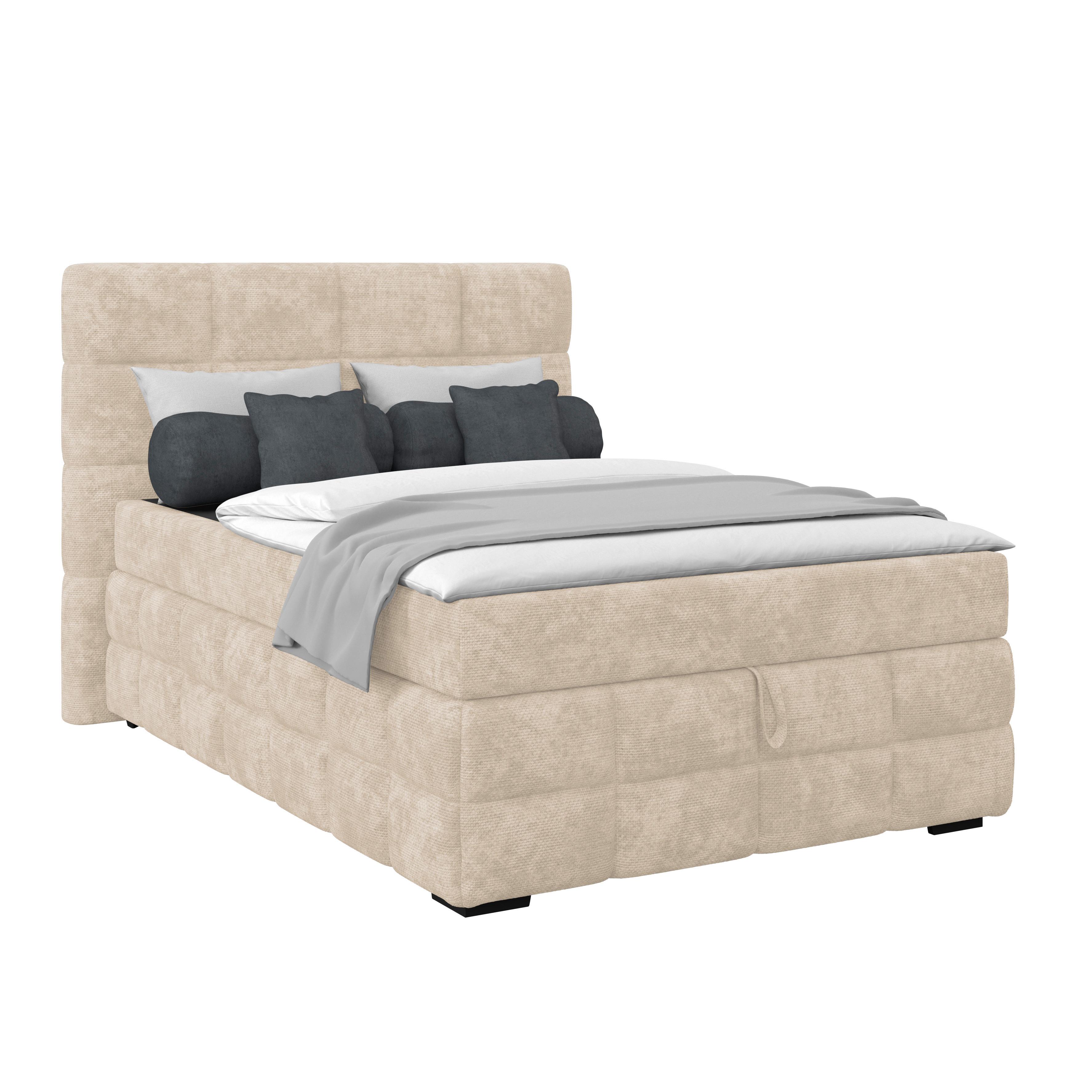 PAT BOX VEGA - alb/verde, Trend, lemn/textil (140/200cm) - Modern Living