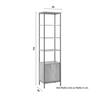 HÖGSKÅP DELL - svart/naturfärgad, Modern, metall/trämaterial (45/172/34cm) - Bessagi Home