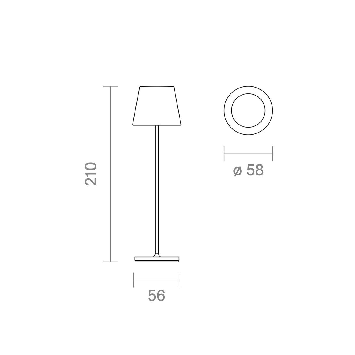 LAMPA STOŁOWA Z AKUMULATOREM 4543201 NUINDIE POCKET - antracytowy, Basics, metal (5,6/5,6/21cm) - Sigor