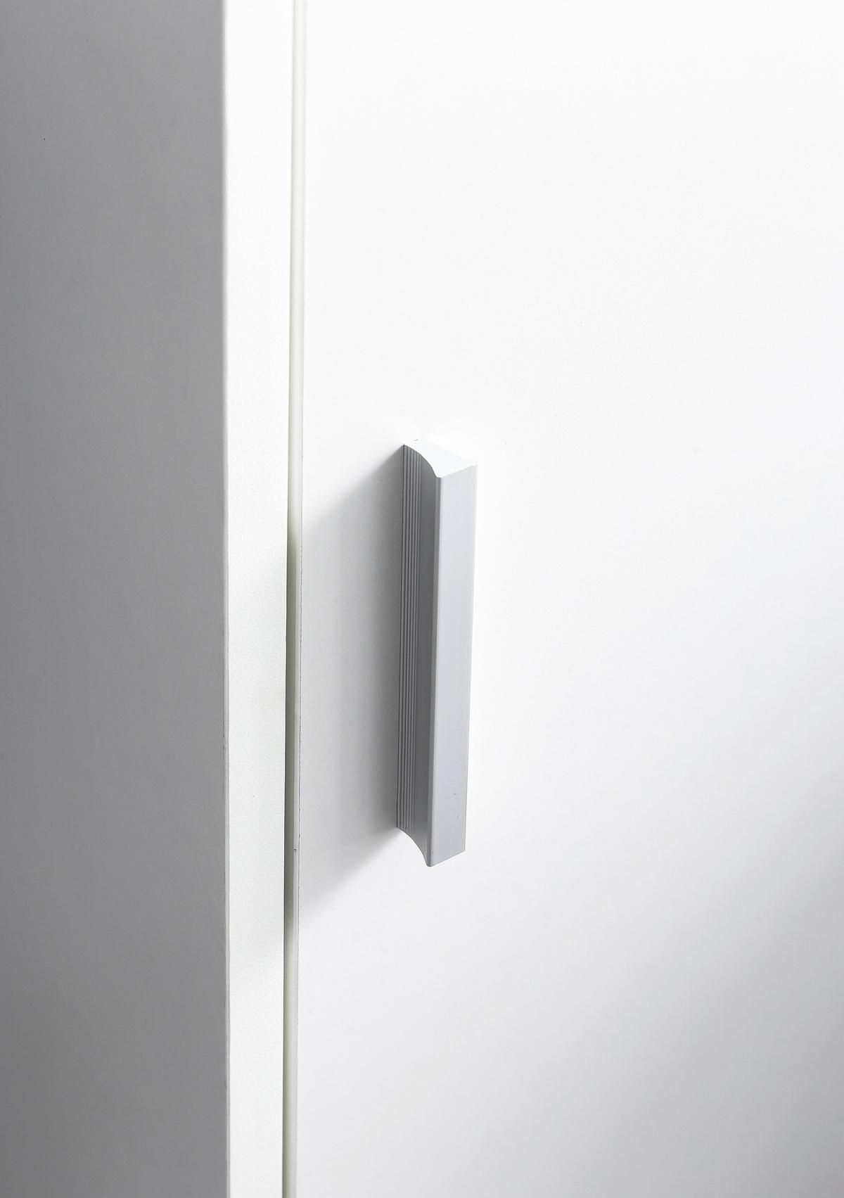 Srednje Visoka Omara Wl5.753 - bela/barve aluminija, Basics, kovina/leseni material (30/95,5/30cm) - MID.YOU