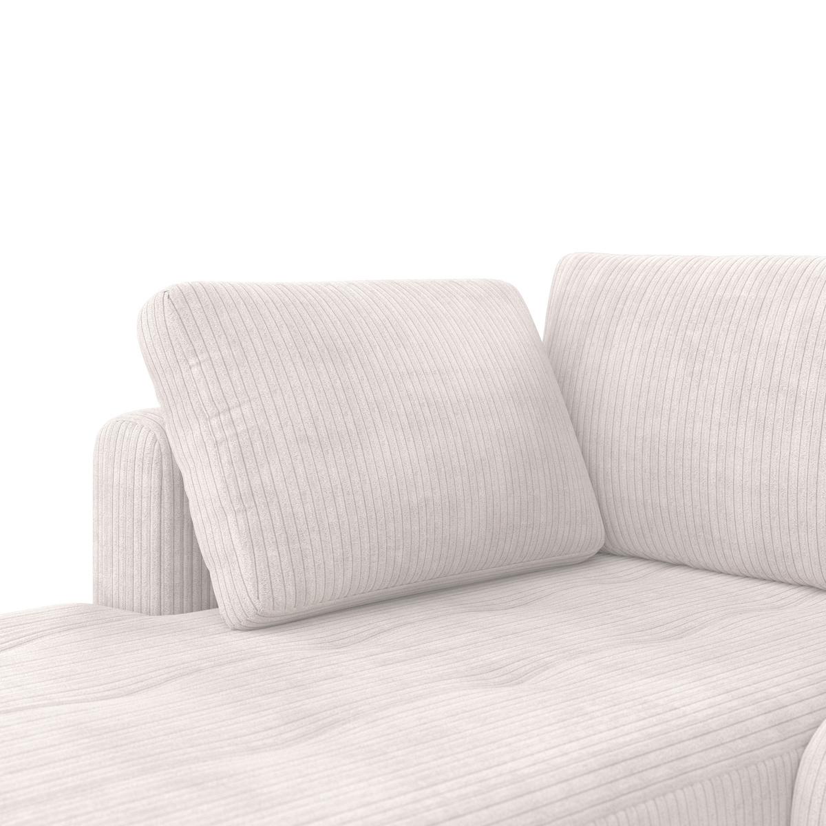Canapea modulara GIA - alb, Modern, lemn/textil (261/197cm) - Bessagi Home