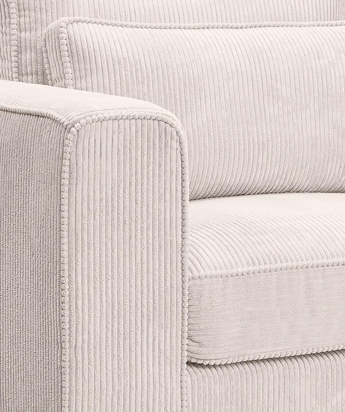 3-Sitzer-Sofa Almera Graubeige - Greige/Schwarz, Basics, Holz/Textil (241/92/112cm) - MID.YOU