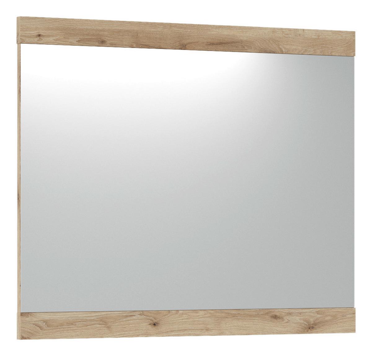 Oglindă SPRING - culoare lemn stejar, Modern, sticlă/material pe bază de lemn (86/72/2,2cm) - Modern Living