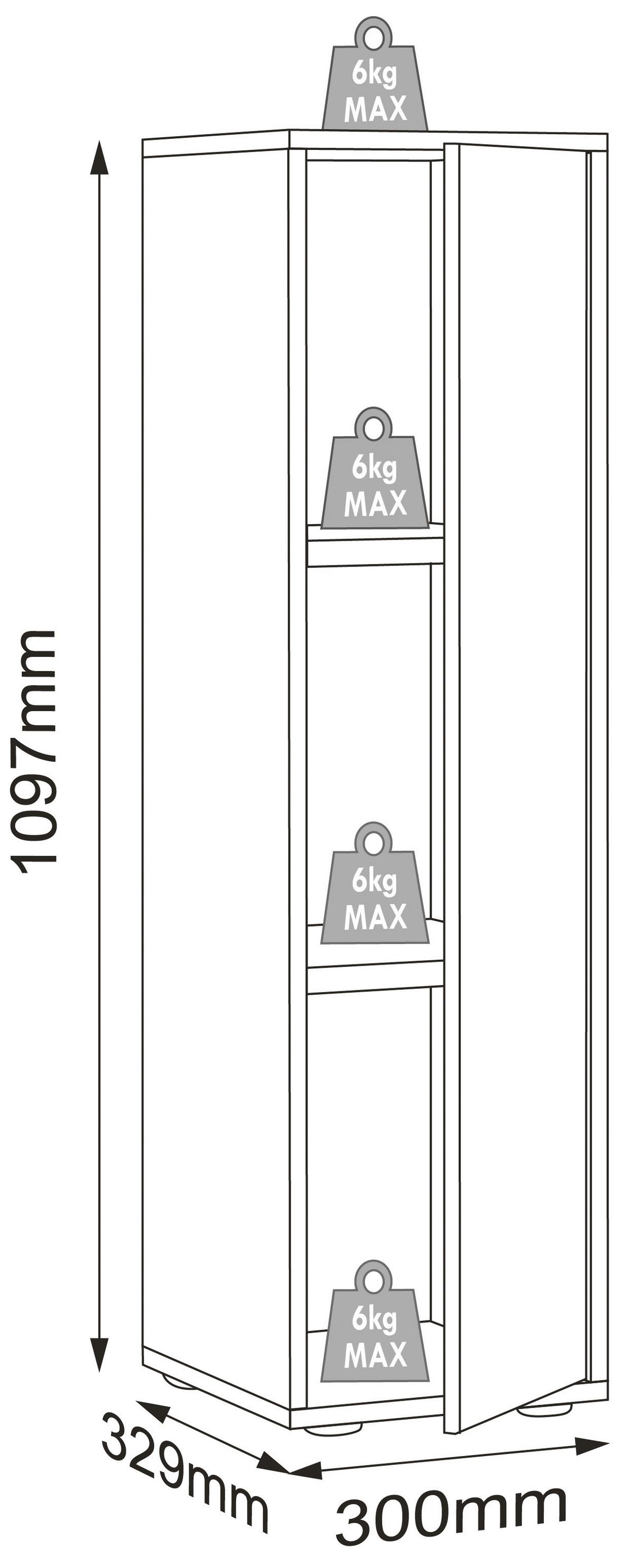 AKTENSCHRANK SALIA B30 - Honigeiche/Anthrazit, Design, Holzwerkstoff (30/110/33cm) - MID.YOU