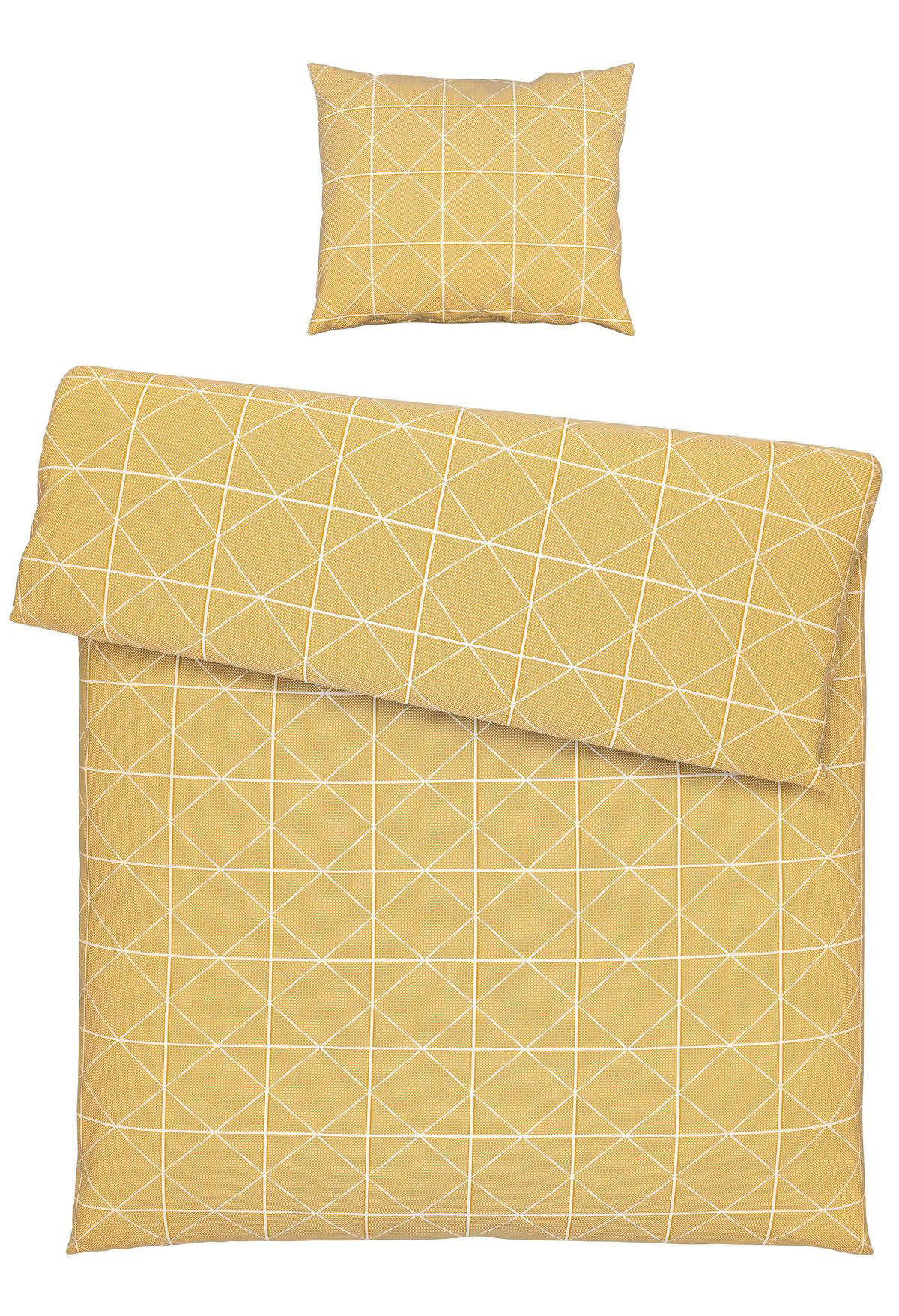 Bettwäsche Björn in Gelb ca. 160x210cm - Gelb, Modern, Textil (160/210cm) - Modern Living