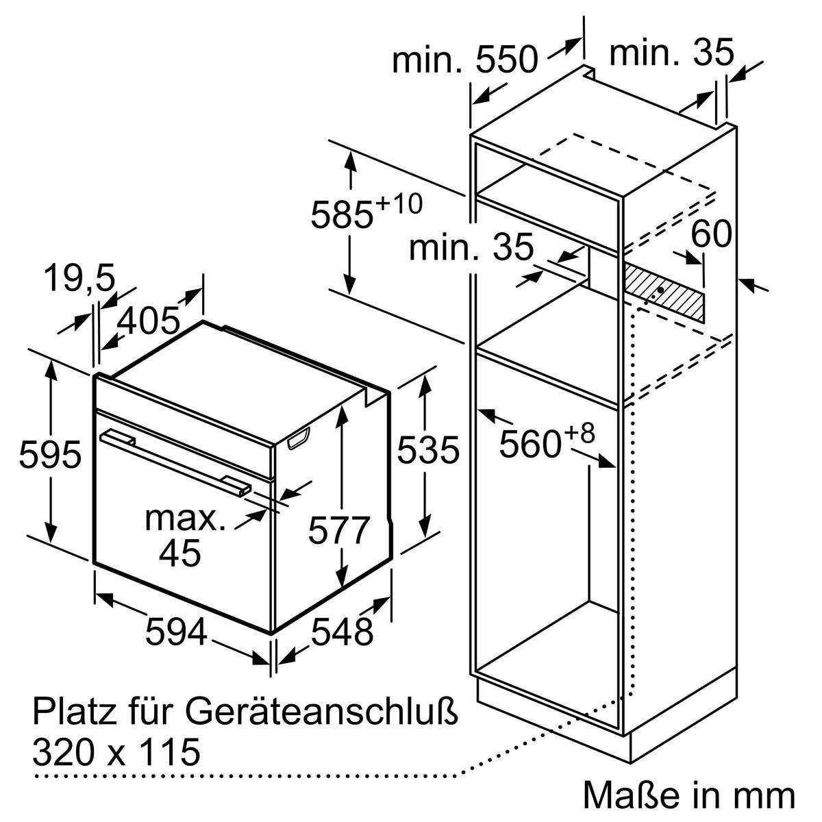 Einbaubackofen HB772G1B1 - Edelstahlfarben/Schwarz, Glas/Metall (59,4/59,5/54,8cm) - Siemens