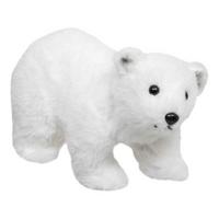 Figurină de Crăciun Walking bear - alb, Basics, plastic (11/21/10cm)