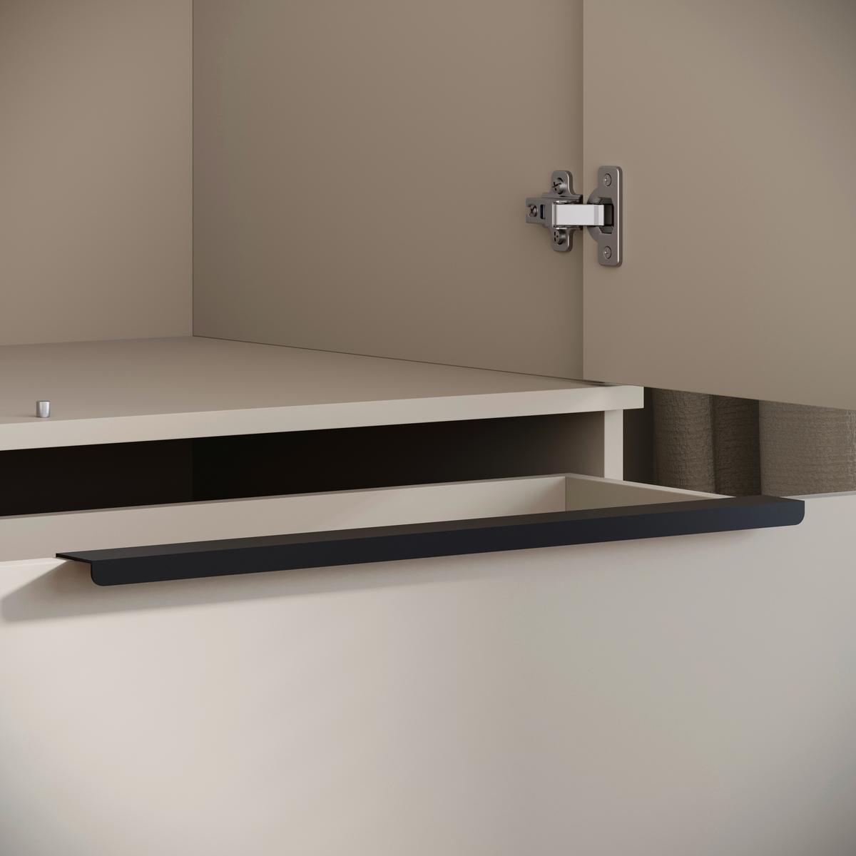 Omara Za Oblačila Spirit, Bež, Kašmir - kašmir/črna, Konvencionalno, kovina/leseni material (134,5/192,9/51cm) - P & B