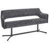 SITTBÄNK VALLETTA - svart/antracit, Modern, metall/textil (170/85/61cm) - Premium Living