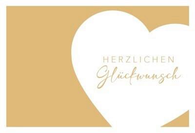 Klappkarte Kupfergold Weiß/Champagner - Champagner/Weiß, Basics, Papier (18/13cm)