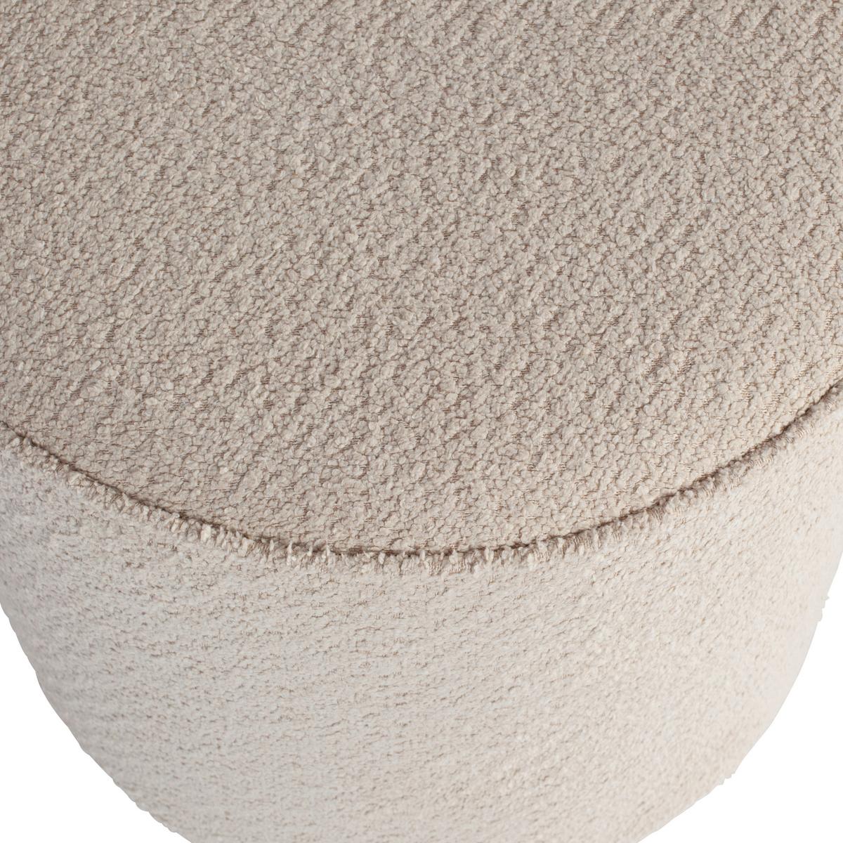 Hocker Sara Creme - Creme, Design, Textil (46/46/46cm) - Livetastic