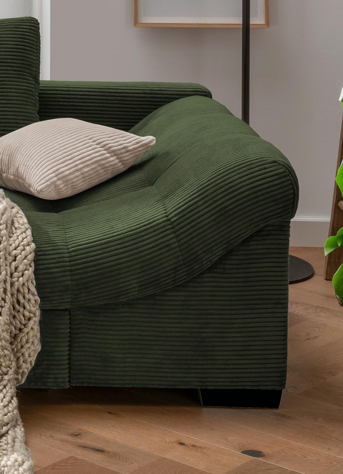 Colțar ALVITO - verde închis/bej, Design, textil (202/298cm) - MID.YOU