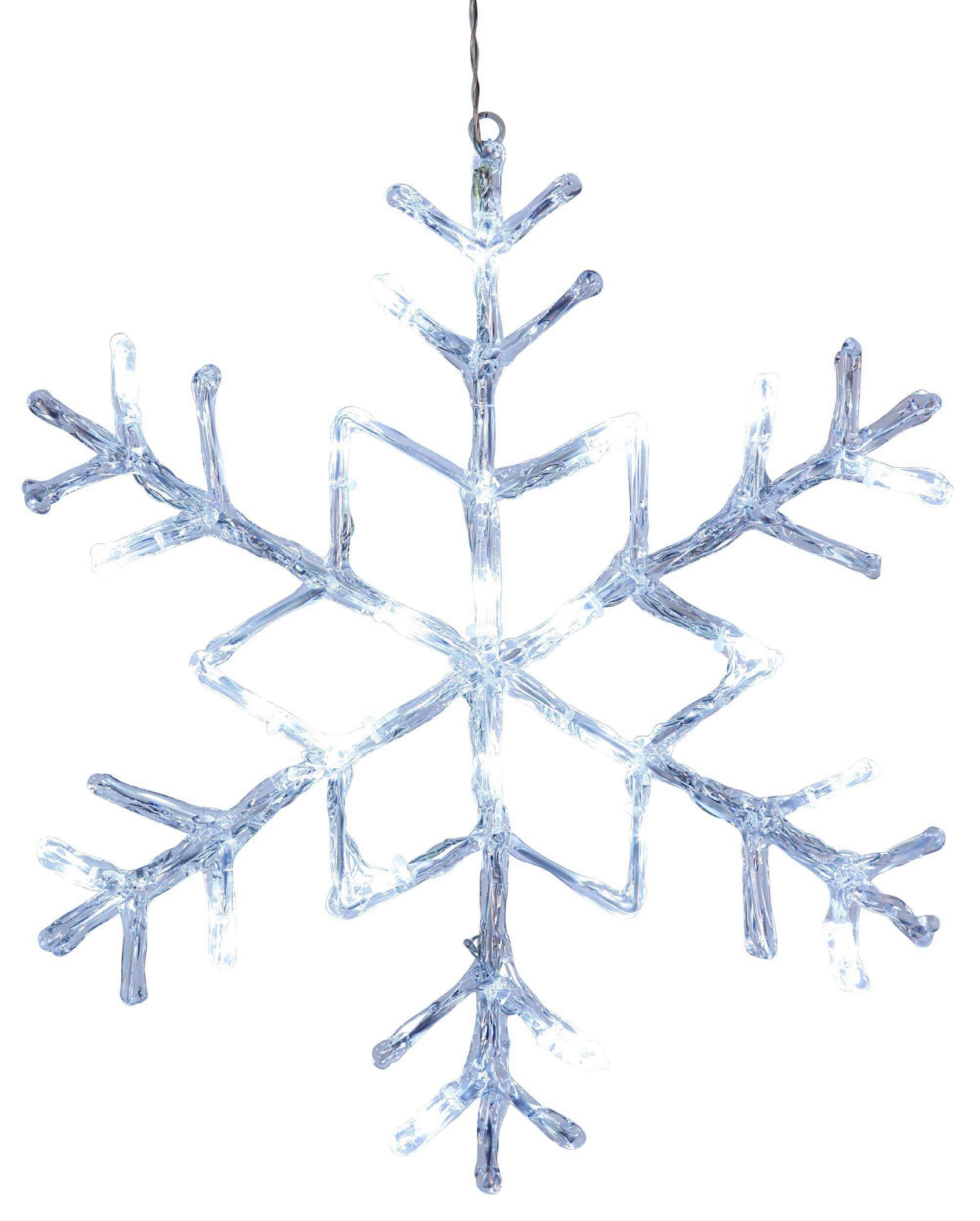 Led-dekoleuchte 410795 Schneeflocke - Weiss, Basics, Kunststoff/Metall (40/1,5/40cm) - Eglo
