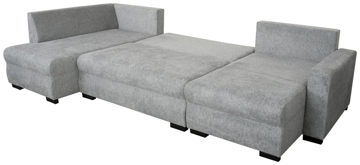Kutna Garnitura Town - siva/crna, Moderno, tekstil/plastika (312/90/169cm) - Modern Living