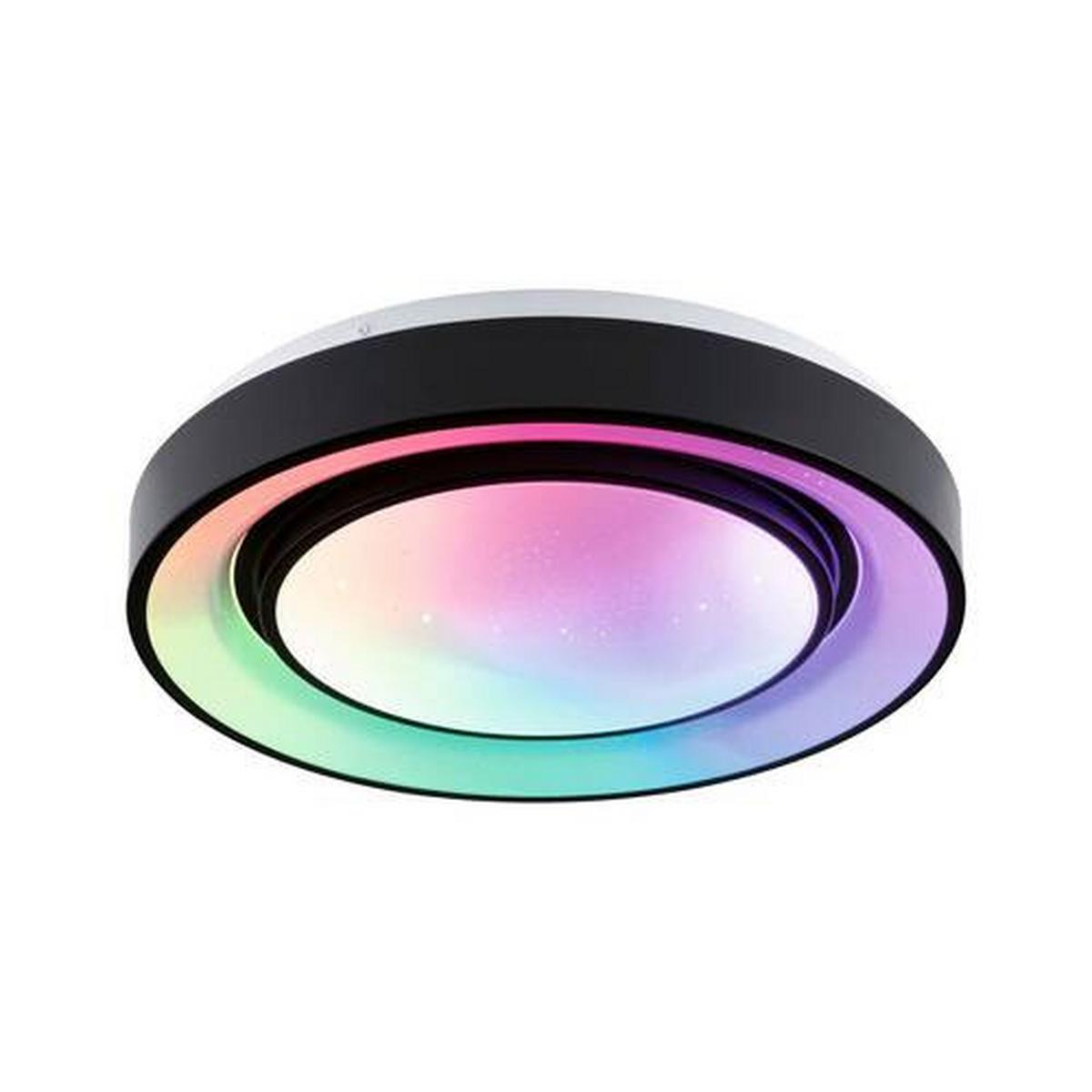Deckenleuchte Rainbow in Schwarz/Weiß max. 22 Watt - Schwarz/Weiß, Basics, Kunststoff/Metall (37,5/7cm) - Paulmann