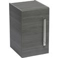 Unterschrank Mooreichefarben - Chromfarben/Mooreichefarben, MODERN, Glas/Holzwerkstoff (35/57,5/39,5cm) - PREMIUM LIVING