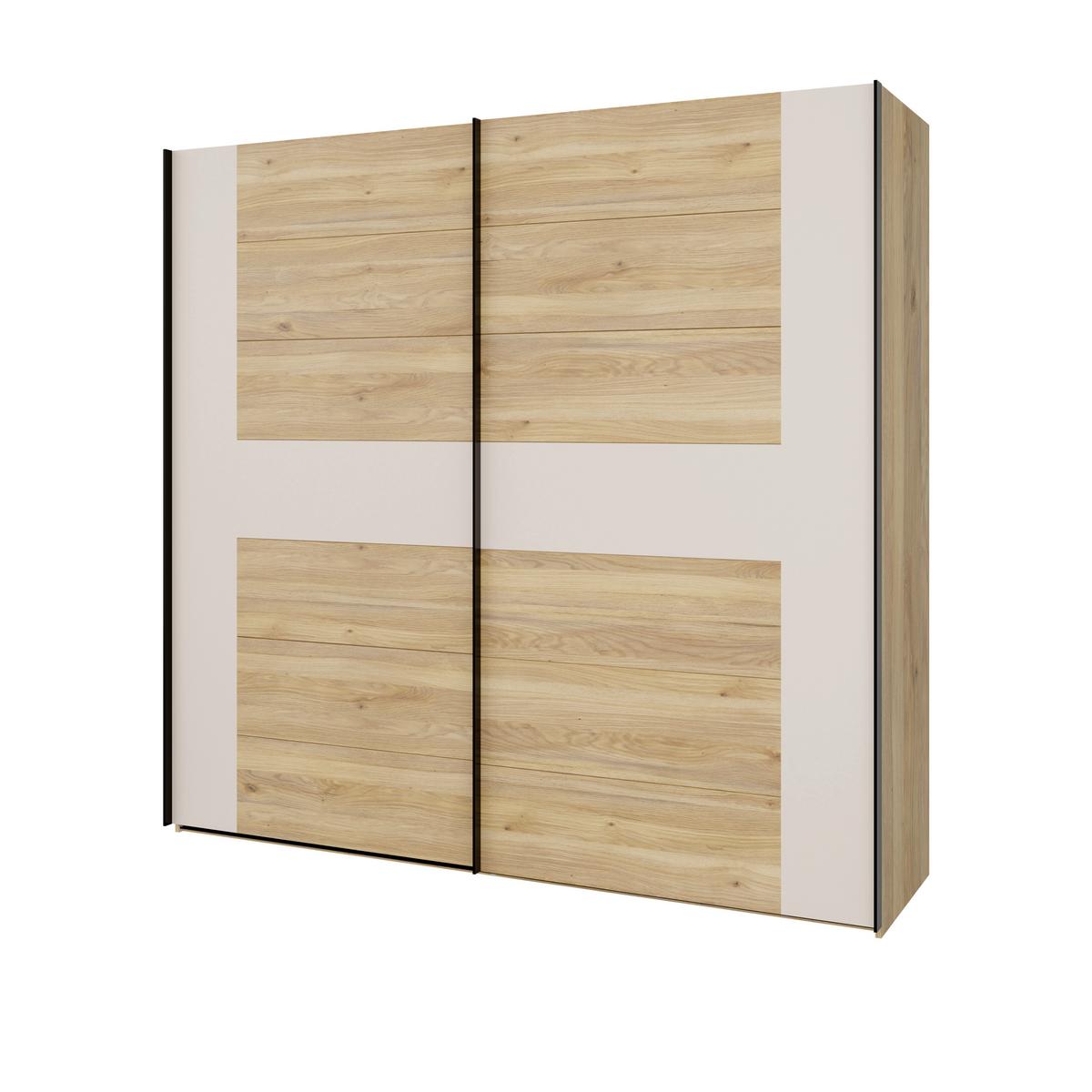 Ormar S Kliznim Vratima Bellevue - boje hrasta/boje pijeska, Konvencionalno, drvni materijal/metal (220,1/210,5/62,9cm) - Modern Living