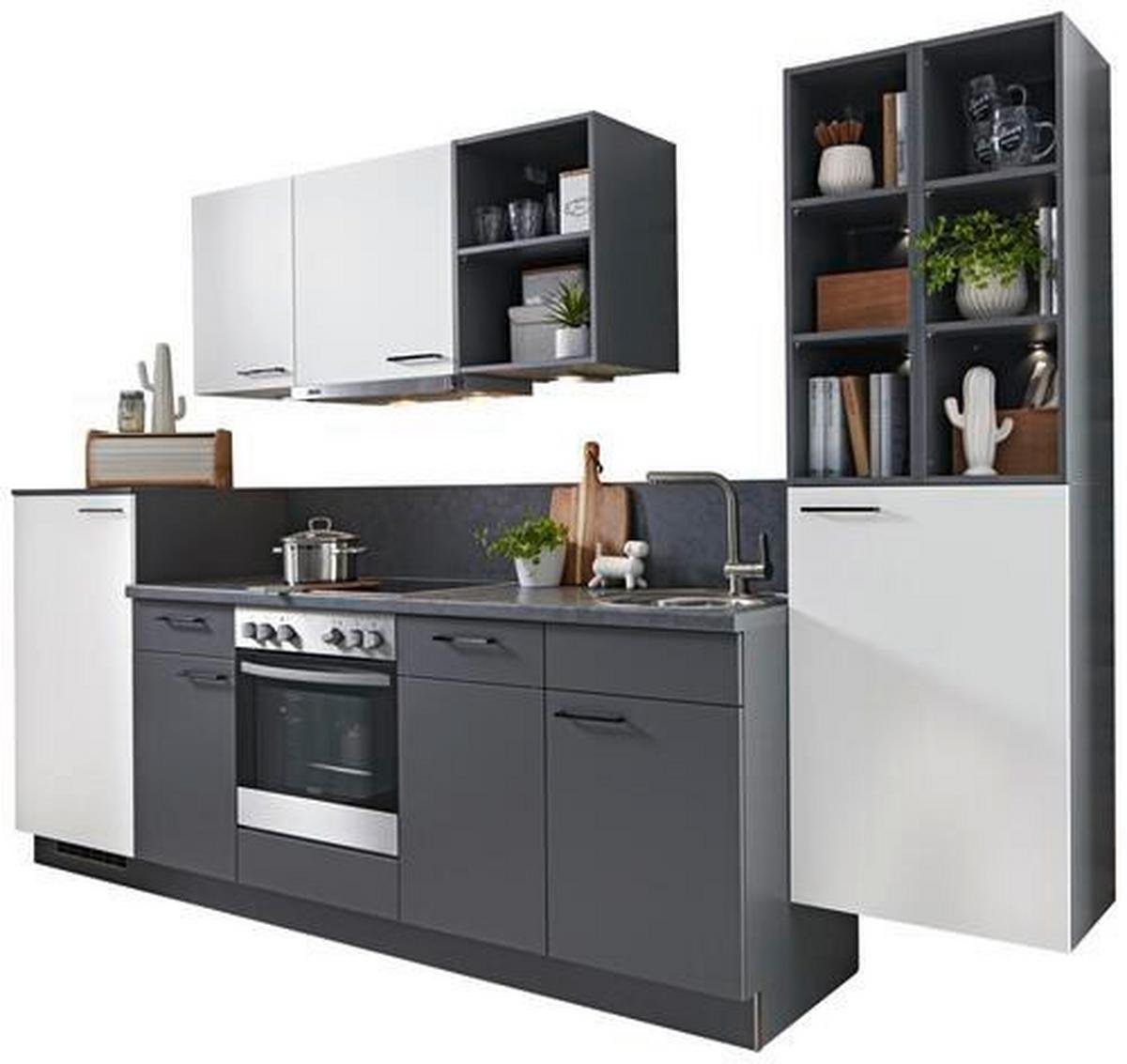 Kuhinjski Blok Win - bela/antracit, Moderno (320cm) - Express
