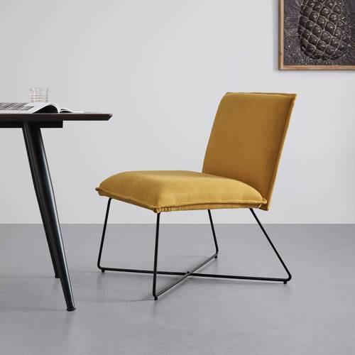 Relaxsessel Filip Gelb Webstoff - Gelb, MODERN, Holz/Textil (63/82/69cm) - Bessagi Home