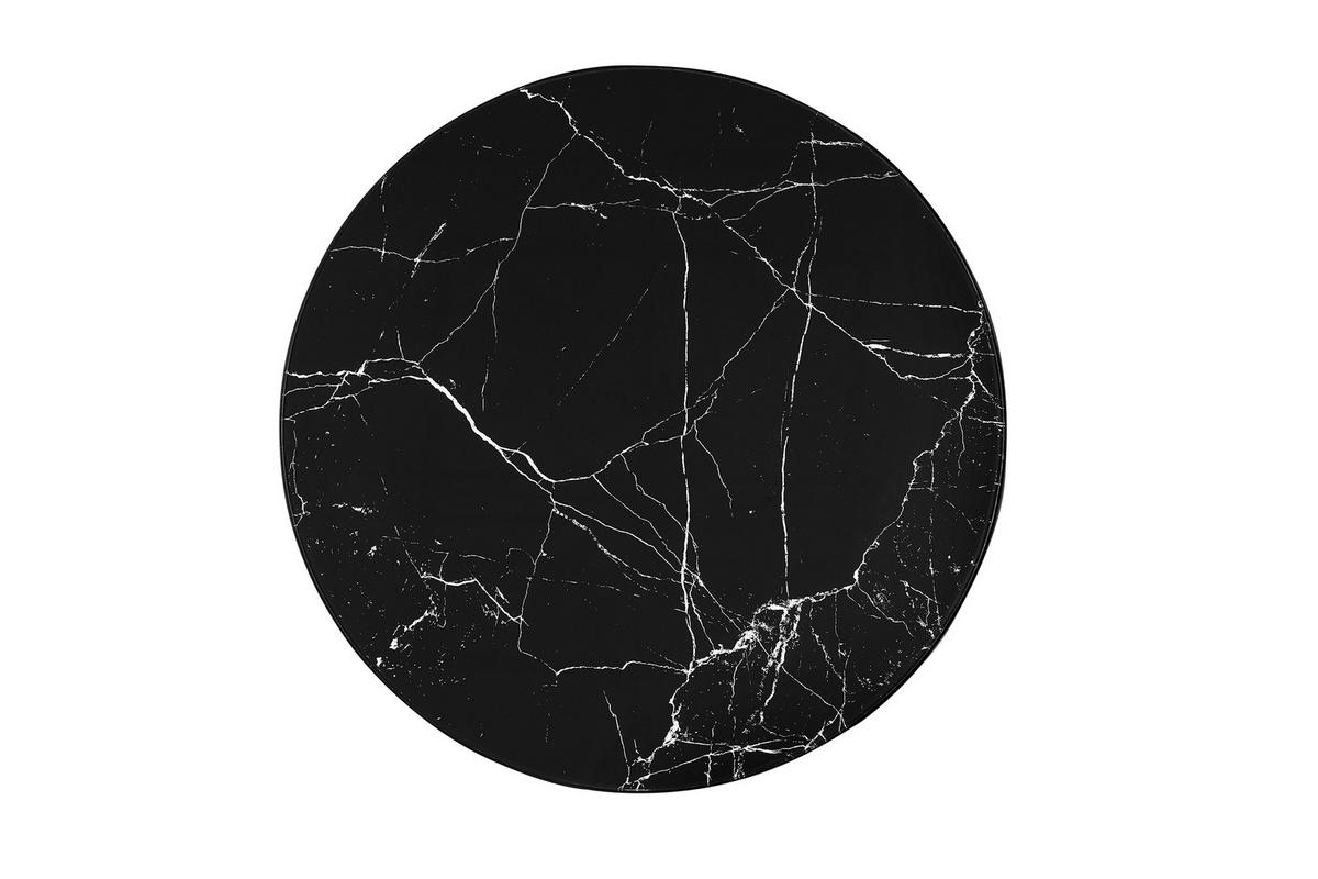 Klubska Miza Marble, Črna - črna, Design, kovina/steklo (81/45cm) - Livetastic