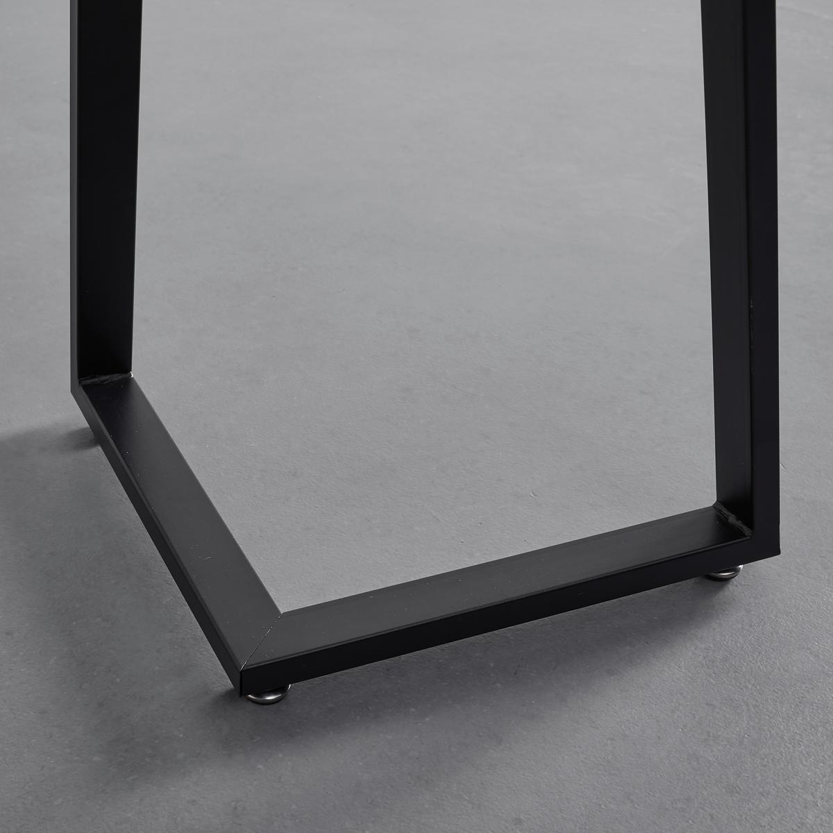 Schreibtisch Carolina Walnussfarben MDF ca.120x60 cm - Walnussfarben/Schwarz, MODERN, Metall (120/60/75cm) - Bessagi Home