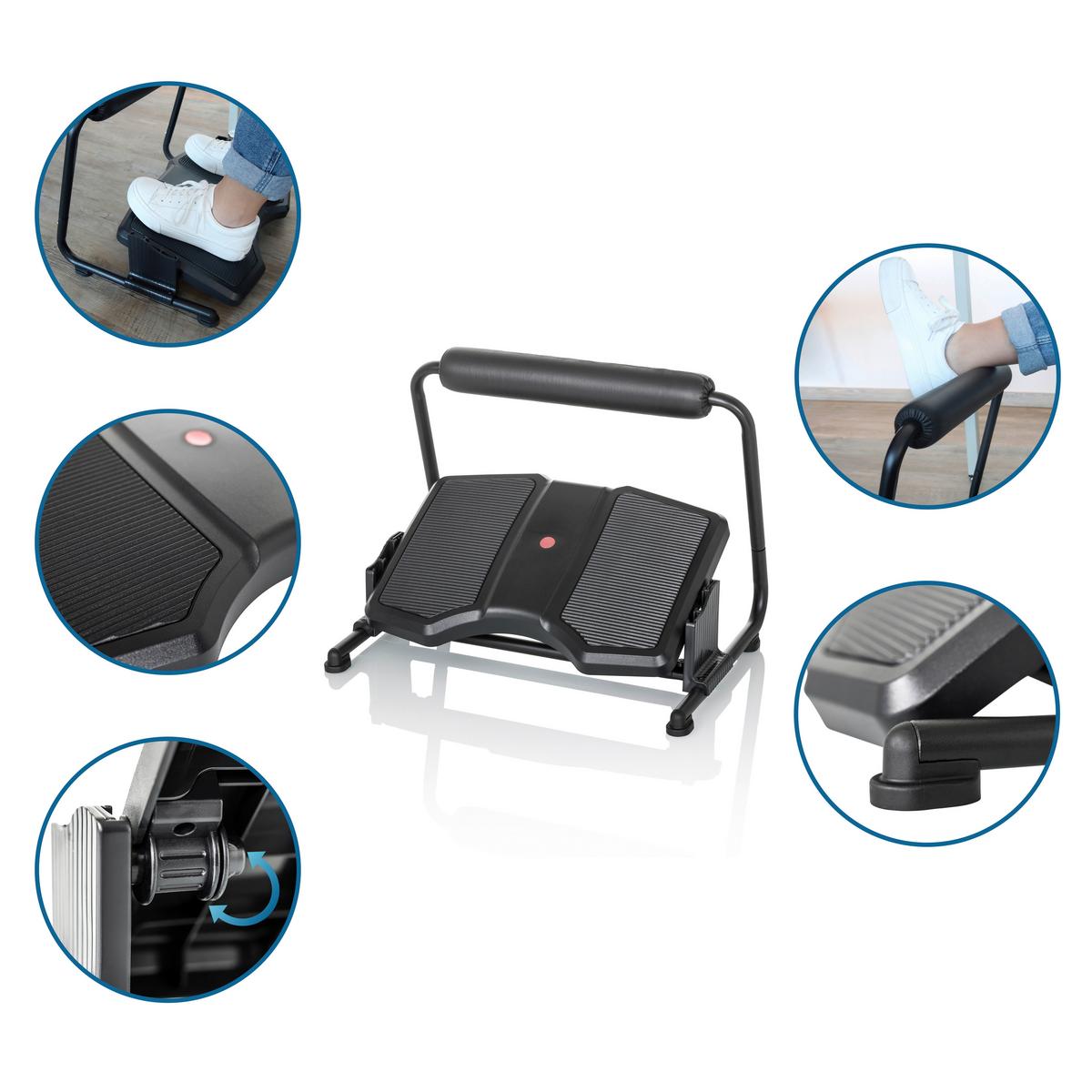 Opora Za Noge Podi F, Črna - črna, Basics, kovina/umetna masa (49/37/35cm) - MID.YOU