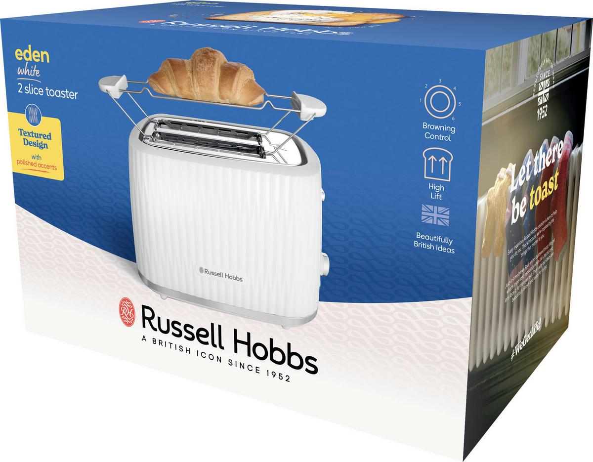 Kenyérpirító Russell Hobbs Eden - fehér, Modern, műanyag (32,8/20,8/21,2cm) - Russell Hobbs