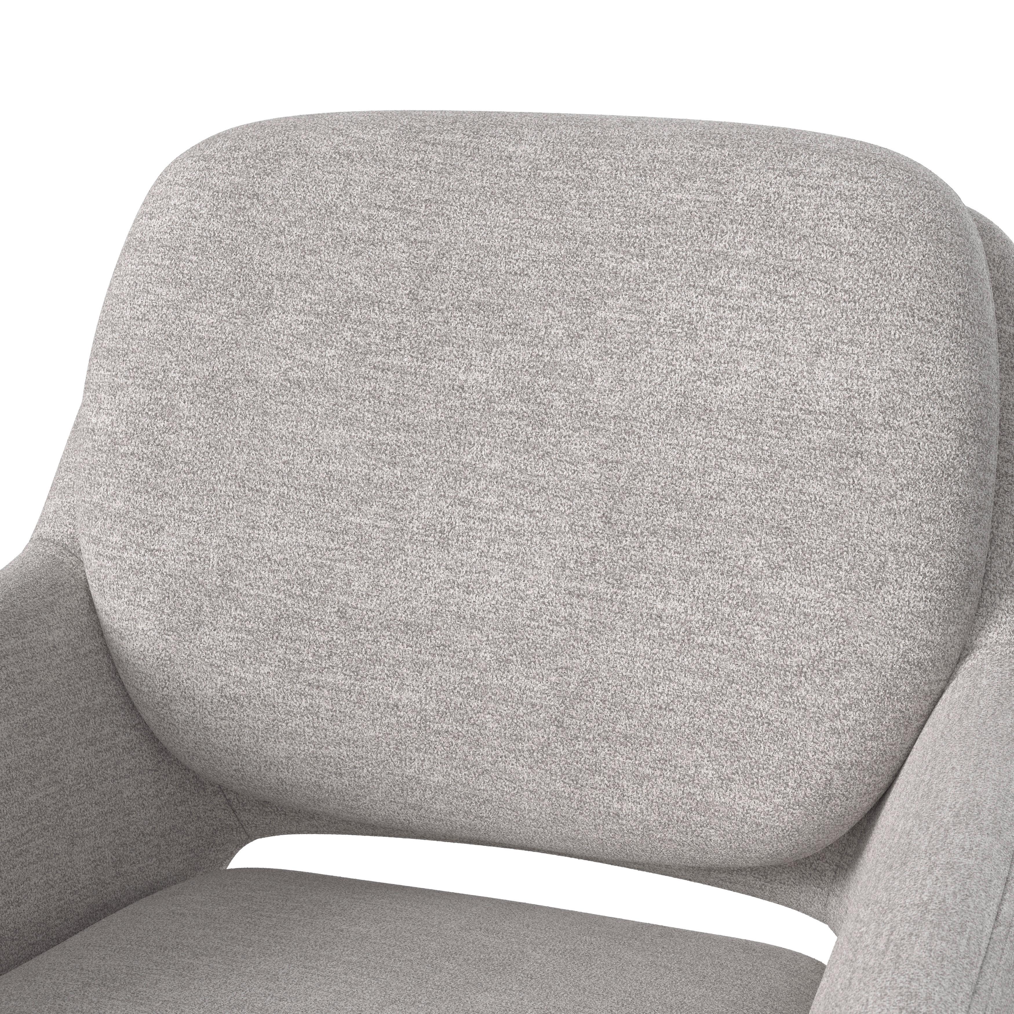 Armlehnstuhl Adrien Greige Webstoff Drehbar Gepolstert - Greige/Naturfarben, MODERN, Holz/Textil (64/59/92cm) - Bessagi Home