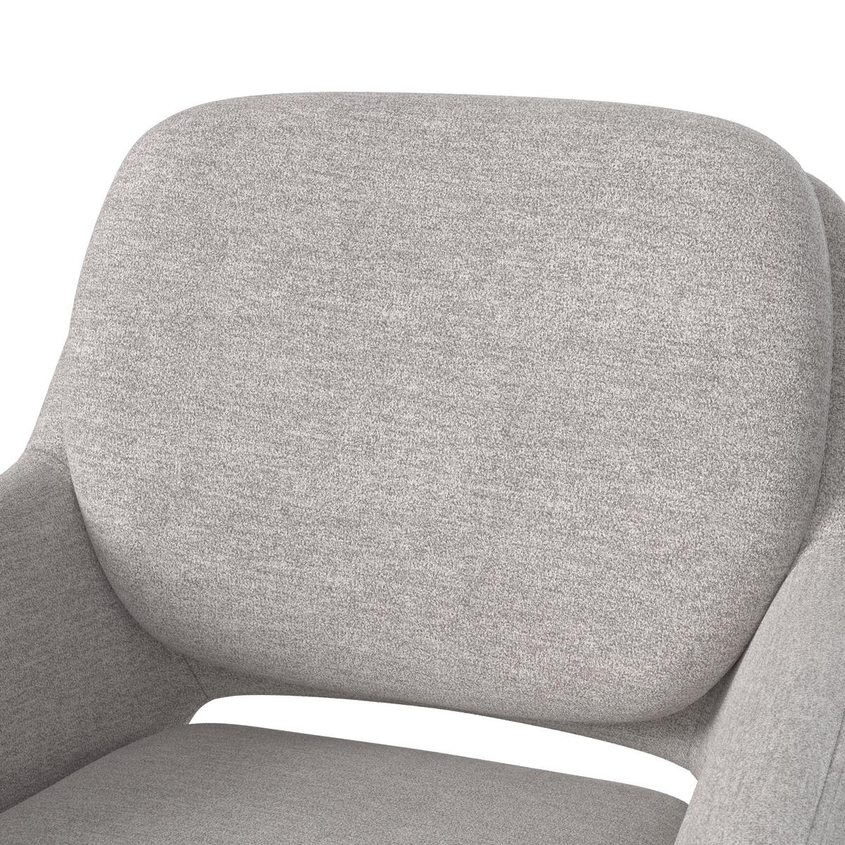 Armlehnstuhl Adrien Greige Webstoff Drehbar Gepolstert - Greige/Naturfarben, MODERN, Holz/Textil (64/59/92cm) - Bessagi Home