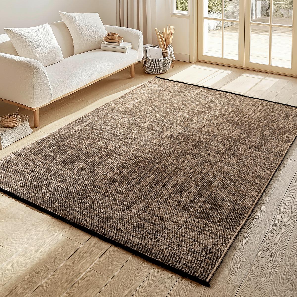 Ravno Tkana Preproga Space, Rjava, 140x200cm - rjava, Basics, tekstil (140/200cm) - Novel