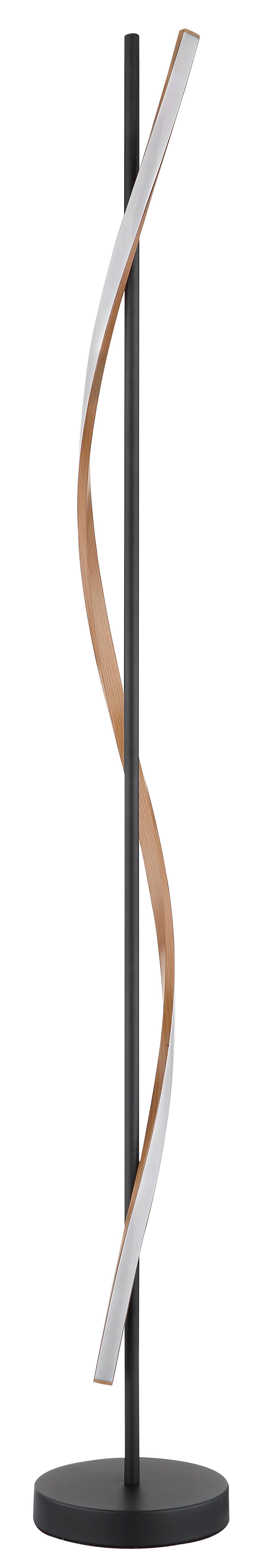 Led Állólámpa 67354s Watkins - barna/fekete, Design, műanyag/fém (20/150,7cm) - Globo