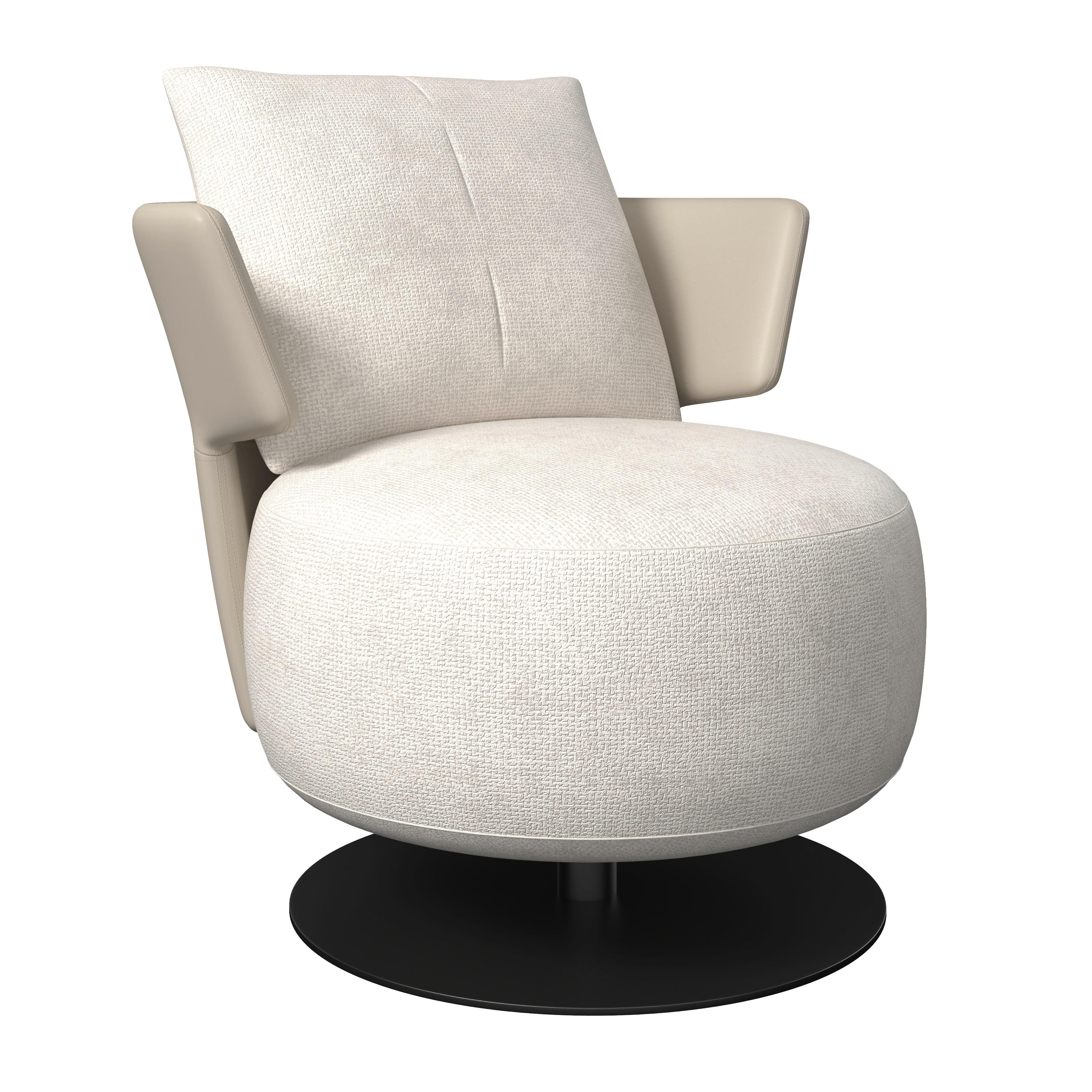 RELAXFÅTÖLJ NORA - beige/svart, Modern, metall/trä (80/80/80cm) - Bessagi Home