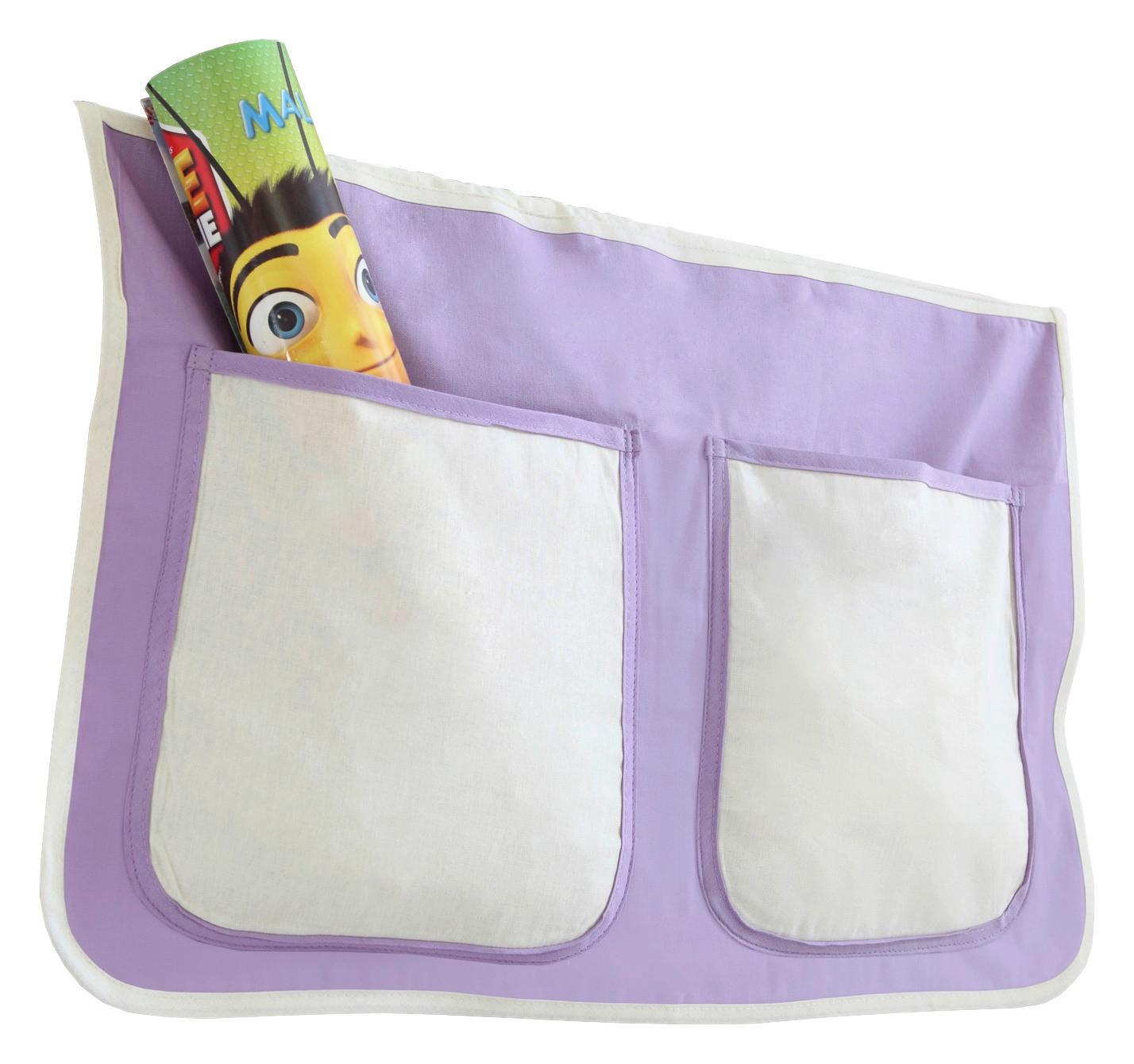 Betttasche "Stofftasche", lila/beige - Beige/Lila, KONVENTIONELL, Textil (56/32/2cm) - MID.YOU