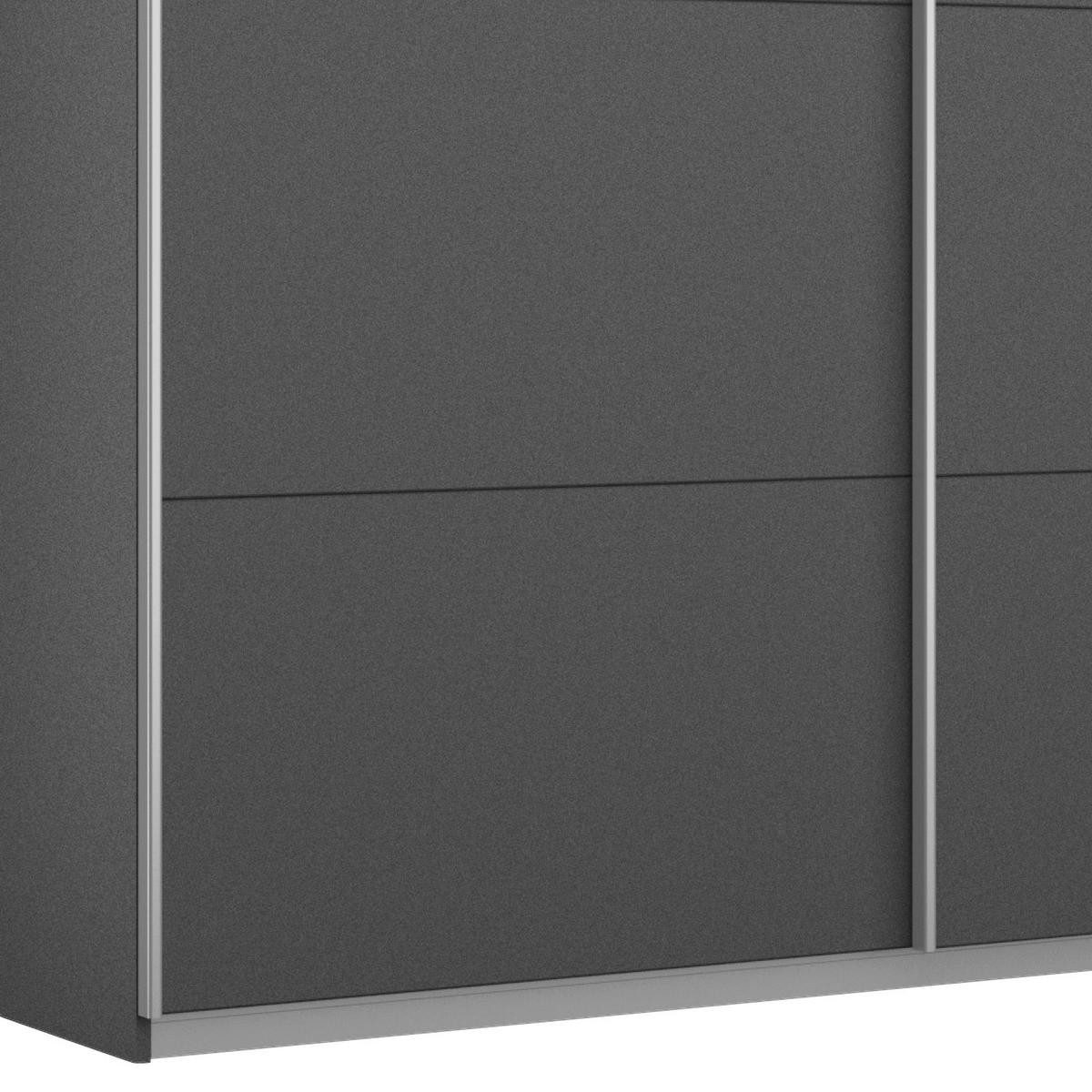 Ormar S Kliznim Vratima Belluno - siva/boje aluminija, Moderno, drvni materijal/metal (181/230/62cm) - Modern Living