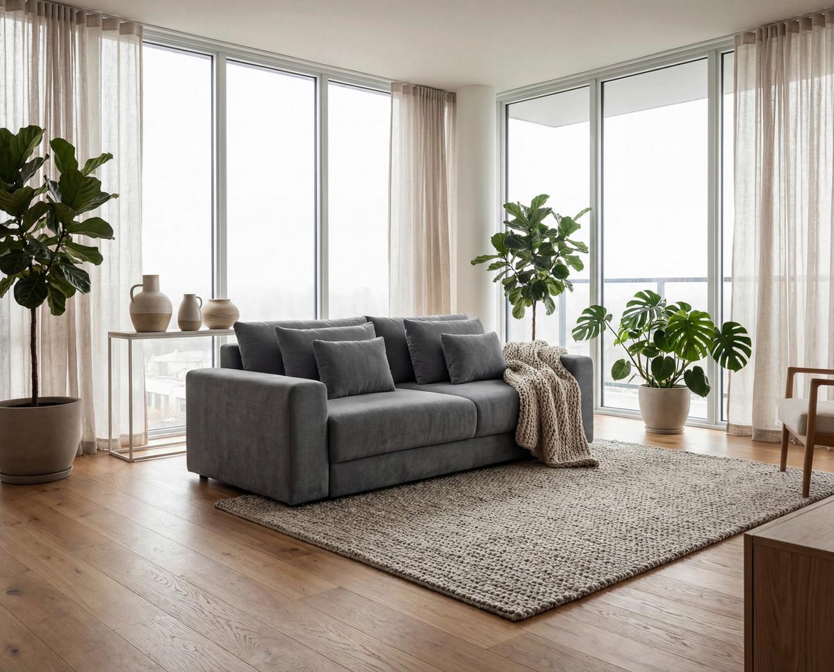 Mega Sofa Mega - crna/antracit, Trend, tekstil/plastika (255/94/126cm) - Luca Bessoni