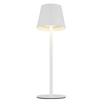 AKKU-TISCHLEUCHTE 58488W VERSCHLUSSLICHT - Weiss, Design, Kunststoff/Metall (10,6/36cm) - Globo