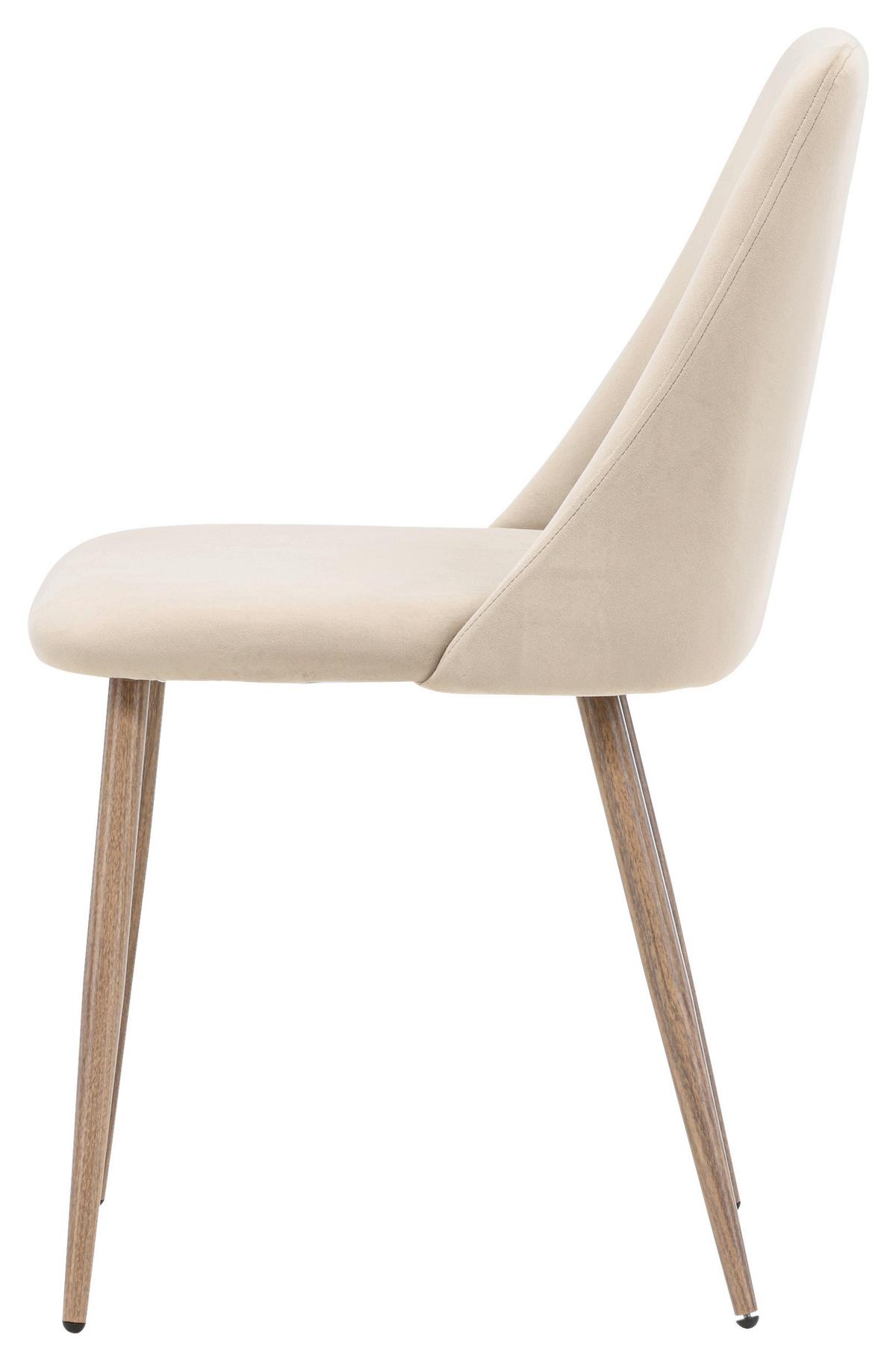 STUHL-SET NIGHT - Beige/Braun, Design, Textil/Metall (49/87/56cm) - Livetastic