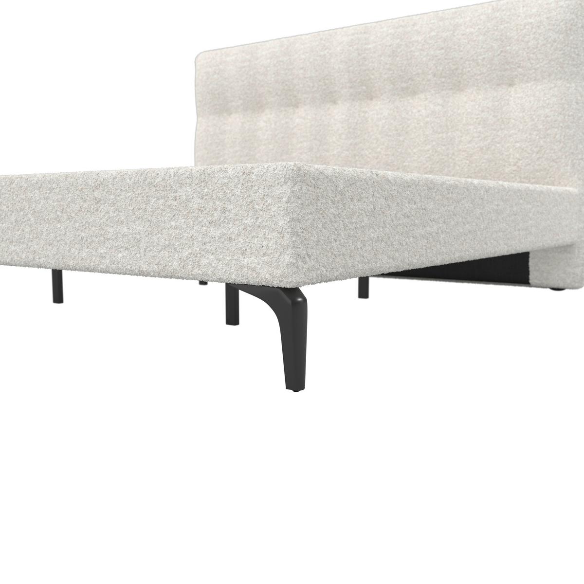 Kárpitozott Ágy Clea - elefántcsont/világosbarna, Modern, faalapú anyag/textil (180/200cm) - Bessagi Home